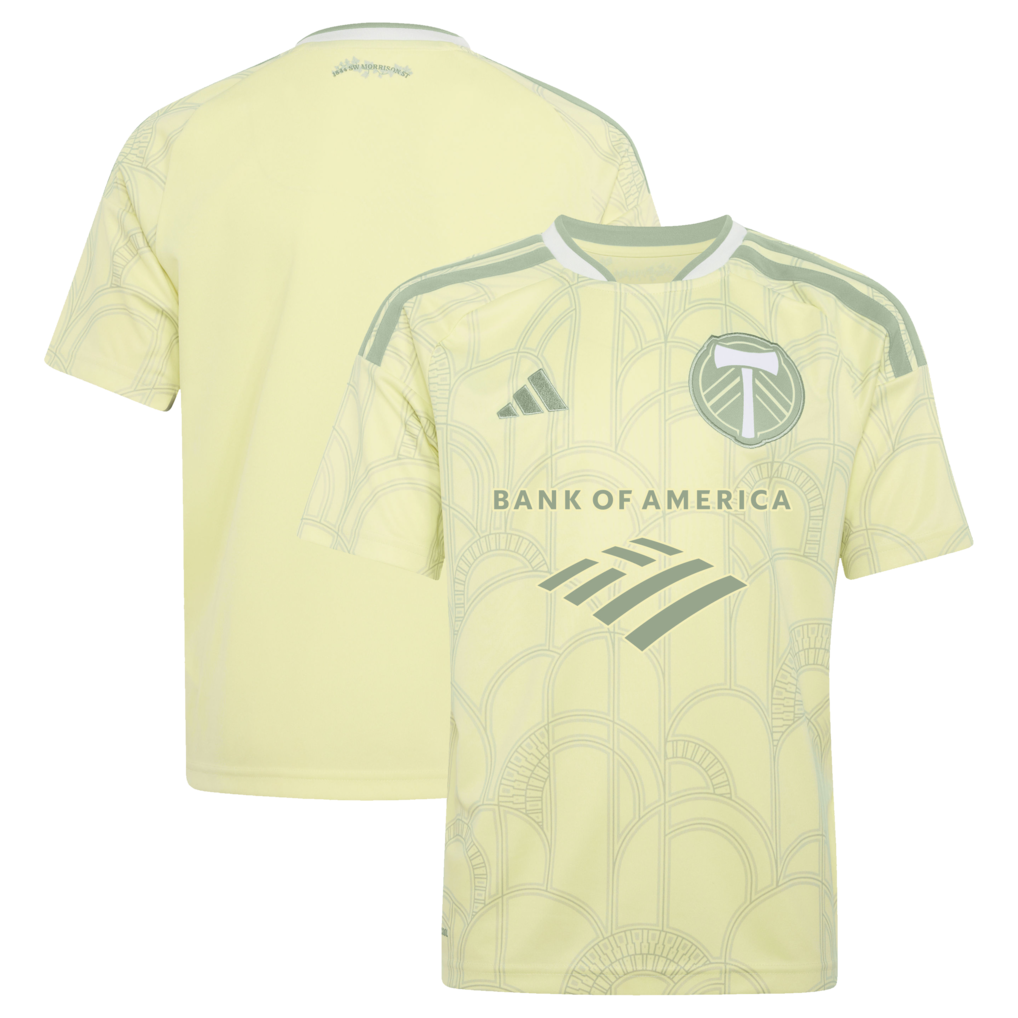 Youth Portland Timbers adidas Yellow 2026 Civic Stadium Kit Replica Jersey - Ujersey
