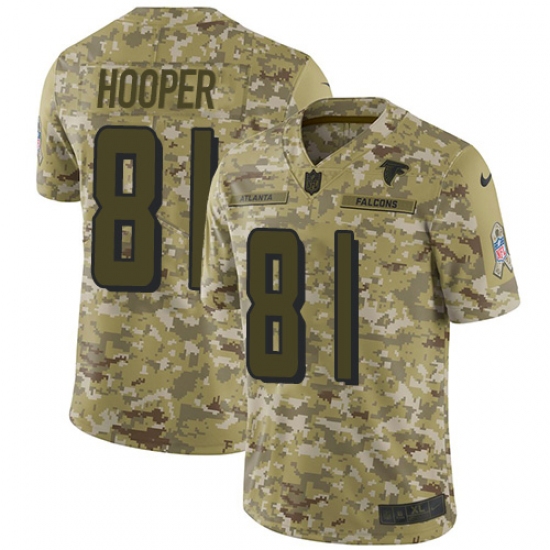 Youth Nike Atlanta Falcons #81 Austin Hooper Limited Camo 2018 Salute to Service NFL Jersey - Ujersey