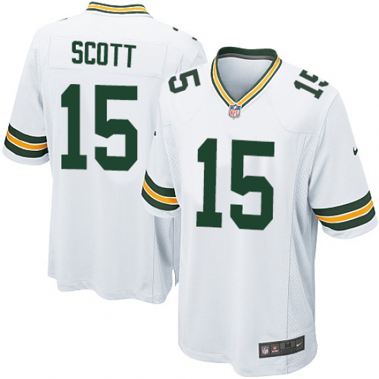 Men's Nike Green Bay Packers #15 JK Scott Game White NFL Jersey - Ujersey
