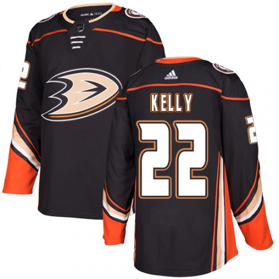 Men's Adidas Anaheim Ducks #22 Chris Kelly Authentic Black Home NHL Jersey - Ujersey