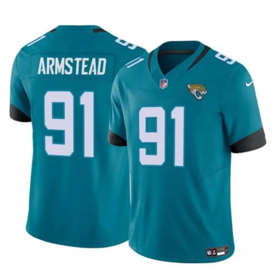 Men's Jacksonville Jaguars #91 Arik Armstead Teal 2024 F.U.S.E Vapor Untouchable Limited Football Stitched Jersey - Ujersey