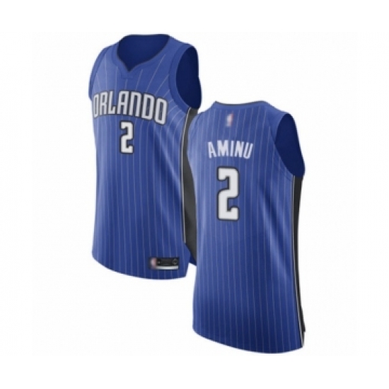Men's Orlando Magic #2 Al-Farouq Aminu Authentic Royal Blue Basketball Jersey - Icon Edition - Ujersey