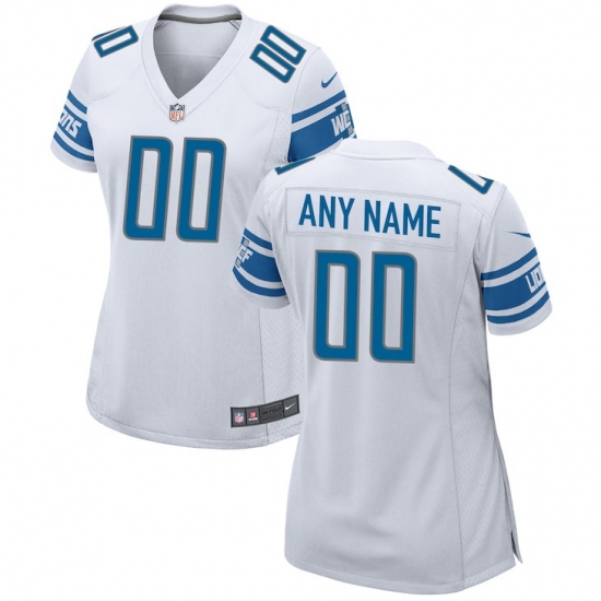 Women's Detroit Lions Nike White Custom Team Color Game Jersey - Ujersey