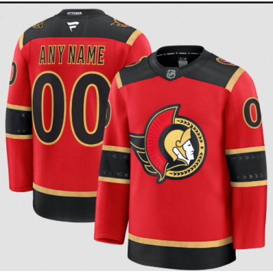 Men's Ottawa Senators Custom Red AlternateStitched Hockey Jersey