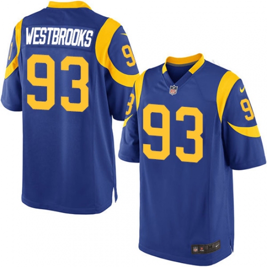 Men's Nike Los Angeles Rams #93 Ethan Westbrooks Game Royal Blue Alternate NFL Jersey - Ujersey