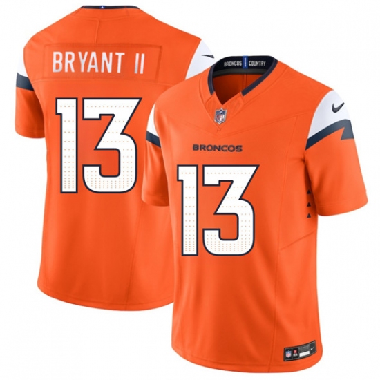 Men's Denver Broncos #13 Pat Bryant II Orange 2025 Draft F.U.S.E. Vapor Limited Football Stitched Jersey - Ujersey
