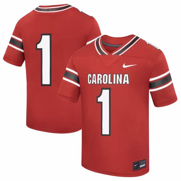 Youth Nike #1 Garnet South Carolina Gamecocks Home Replica Football Jersey - Ujersey