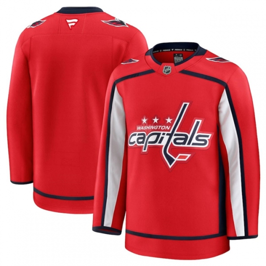 Men's Washington Capitals Blank Red 2024-25 Home Stitched Hockey Jersey - Ujersey