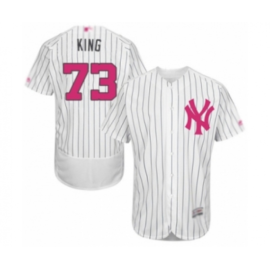 Men's New York Yankees #73 Mike King Authentic White 2016 Mother's Day Fashion Flex Base Baseball Player Jersey - Ujersey