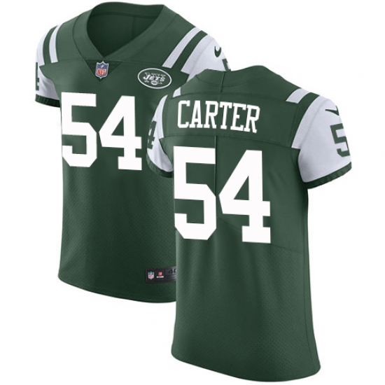 Men's Nike New York Jets #54 Bruce Carter Elite Green Team Color NFL Jersey - Ujersey