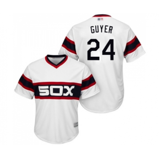 Youth Chicago White Sox #24 Brandon Guyer Replica White 2013 Alternate Home Cool Base Baseball Jersey - Ujersey