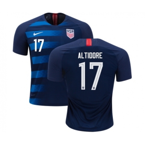 Women's USA #17 Altidore Away Soccer Country Jersey