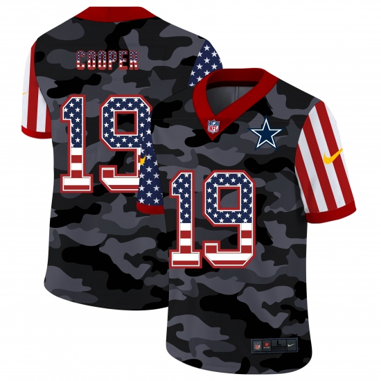 Men's Dallas Cowboys #19 Amari Cooper Camo Flag Nike Limited Jersey - Ujersey