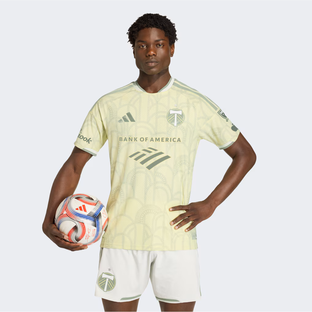 Men's Portland Timbers adidas Yellow 2026 Civic Stadium Kit On-Field Authentic Patch Jersey - Ujersey NHL