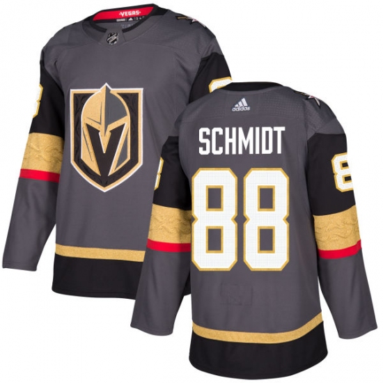 Men's Adidas Vegas Golden Knights #88 Nate Schmidt Premier Gray Home NHL Jersey - Ujersey