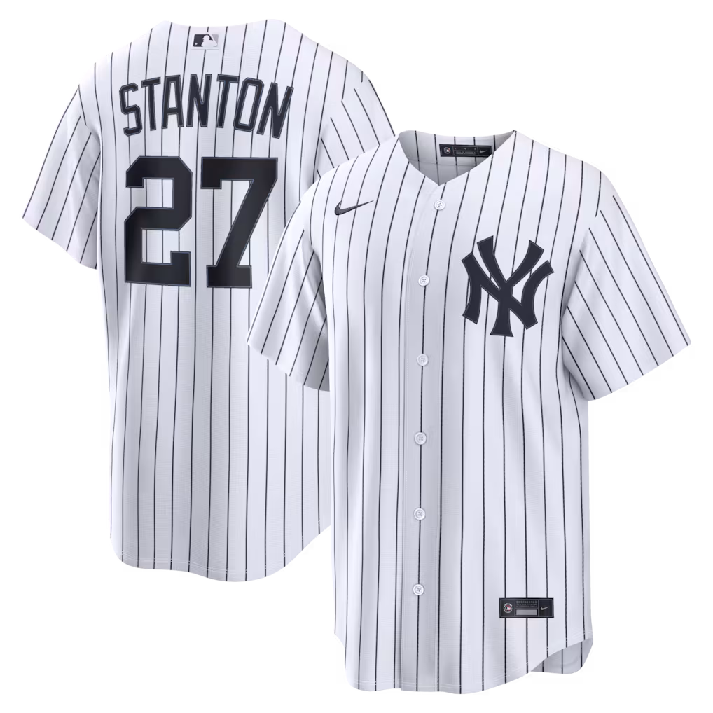 Men's New York Yankees Giancarlo Stanton Nike White Home Replica Jersey - Vujersey Los Angeles Rams