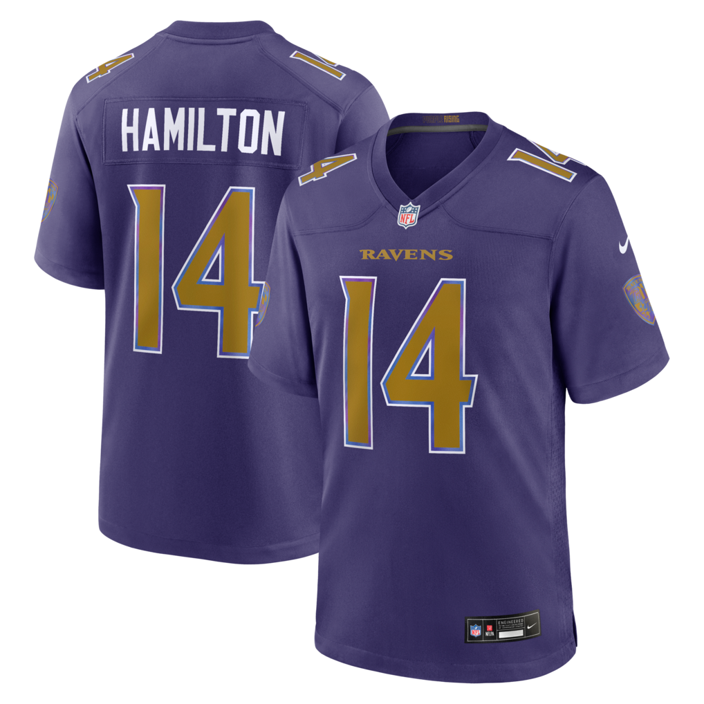 Men's Baltimore Ravens Kyle Hamilton Nike Purple Alternate Game Jersey - SUjersey01
