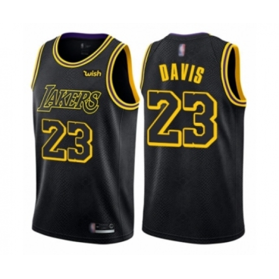 Youth Los Angeles Lakers #23 Anthony Davis Swingman Black Basketball Jersey - City Edition - Ujersey