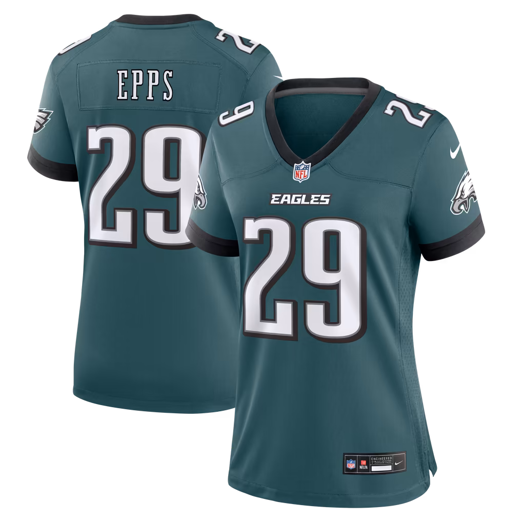 Women's Philadelphia Eagles Marcus Epps Nike Midnight Green Team Game Jersey