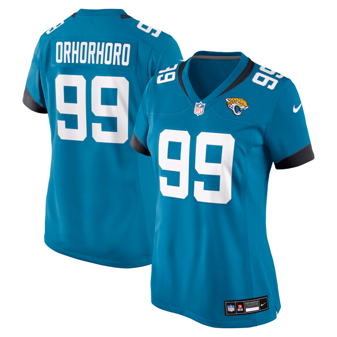 Women's Jacksonville Jaguars Ruke Orhorhoro Nike Teal Team Game Jersey