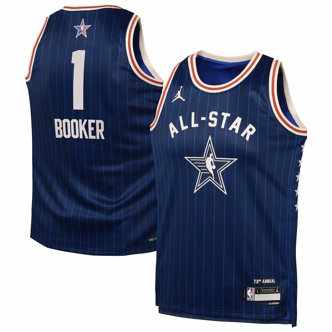 Youth Devin Booker Jordan Brand Navy 2024 NBA All-Star Game Swingman Jersey