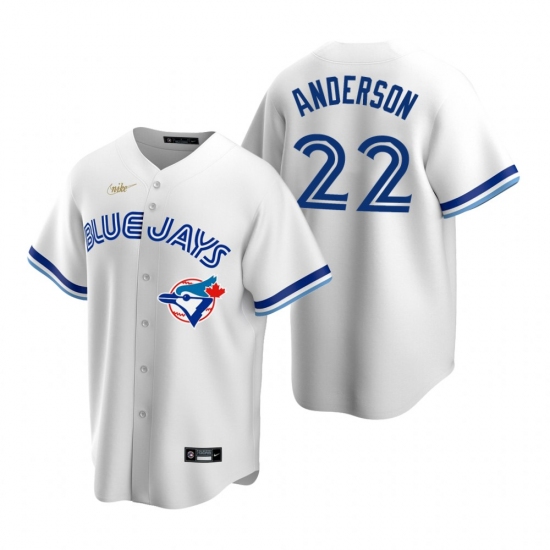 Men's Nike Toronto Blue Jays #22 Chase Anderson White Cooperstown Collection Home Stitched Baseball Jersey - Ujersey
