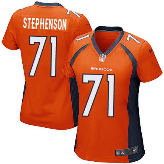 Women's Nike Denver Broncos #71 Donald Stephenson Game Orange Team Color NFL Jersey - Ujersey