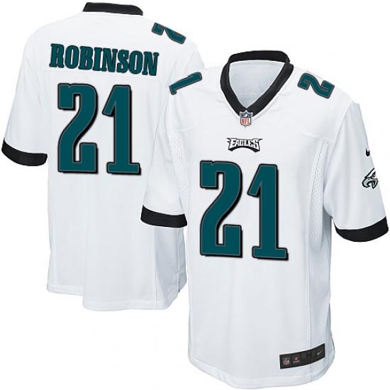 Men's Nike Philadelphia Eagles #21 Patrick Robinson Game White NFL Jersey - Ujersey