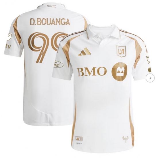 Mens LAFC Denis Bouanga adidas White 2025 Secondary Authentic Player Jersey - Ujersey