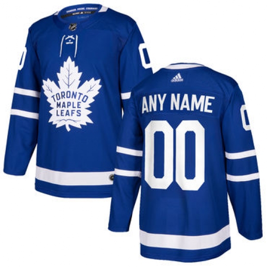 Custom Men's Toronto Maple Leafs Blue Home Authentic Stitched 2017-2018 Adidas NHL Jersey - Ujersey