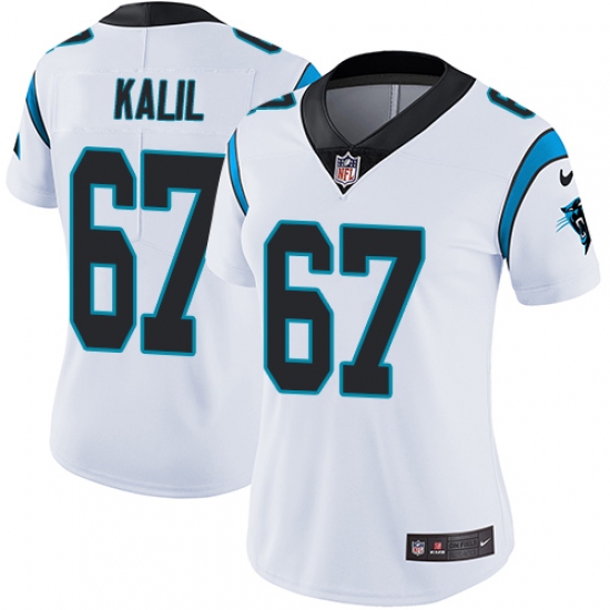 Women's Nike Carolina Panthers #67 Ryan Kalil White Vapor Untouchable Limited Player NFL Jersey - Ujersey