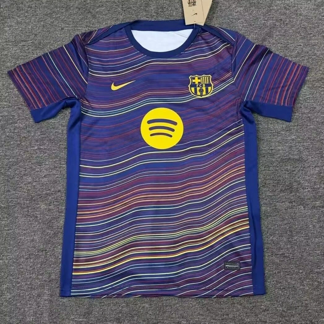 Barcelona Soccer Jersey Pre-Match Training Custom Shirt 2025/26 - ujerseystore