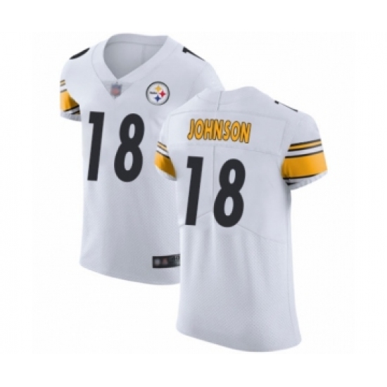 Men's Pittsburgh Steelers #18 Diontae Johnson White Vapor Untouchable Elite Player Football Jersey - Ujersey