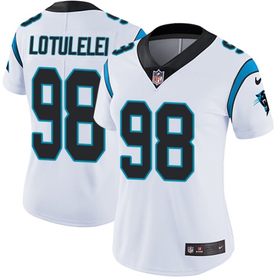 Women's Nike Carolina Panthers #98 Star Lotulelei White Vapor Untouchable Limited Player NFL Jersey - Ujersey