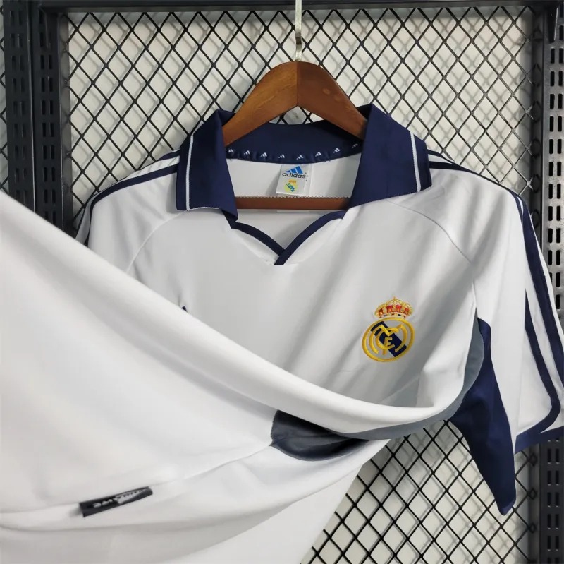 Real Madrid Retro Jersey Home Custom Soccer Shirt 2000-01 - ujerseystore