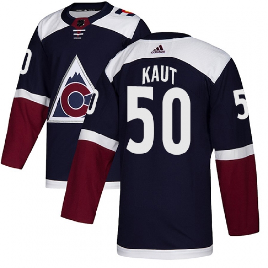 Youth Adidas Colorado Avalanche #50 Martin Kaut Authentic Navy Blue Alternate NHL Jersey - Ujersey