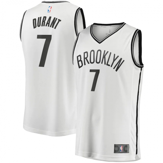Youth Brooklyn Nets #7 Kevin Durant Fanatics Branded White 2020-21 Fast Break Player Jersey - Ujersey