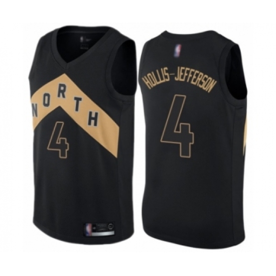 Women's Toronto Raptors #4 Rondae Hollis-Jefferson Swingman Black Basketball Jersey - City Edition - Ujersey