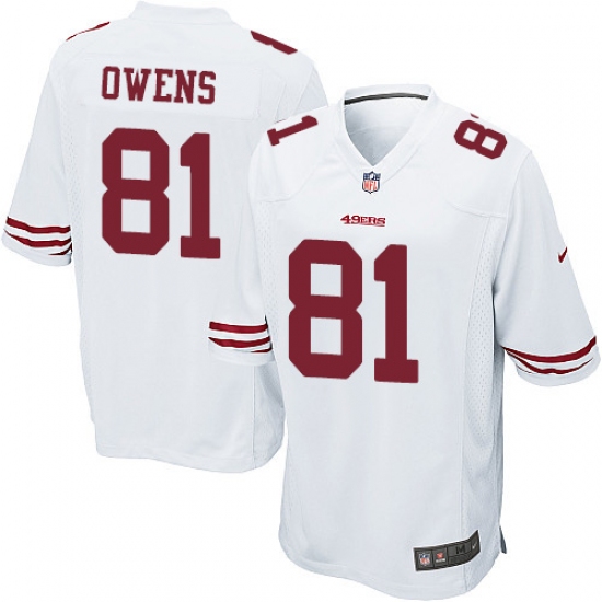 Men's Nike San Francisco 49ers #81 Terrell Owens Game White NFL Jersey - Ujersey