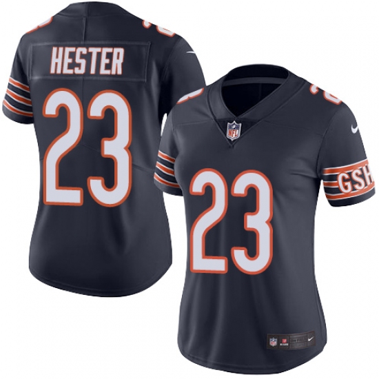 Women's Nike Chicago Bears #23 Devin Hester Navy Blue Team Color Vapor Untouchable Limited Player NFL Jersey - Ujersey