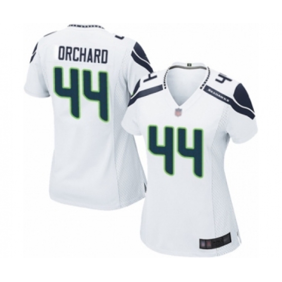 Women's Seattle Seahawks #44 Nate Orchard Game White Football Jersey - Ujersey