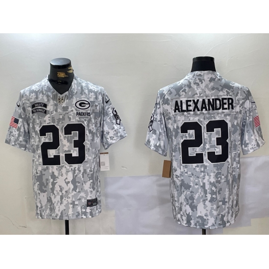 Men's Green Bay Packers #23 Jaire Alexander Arctic Camo 2024 FUSE Salute to Service Limited Stitched Jersey - Ujersey