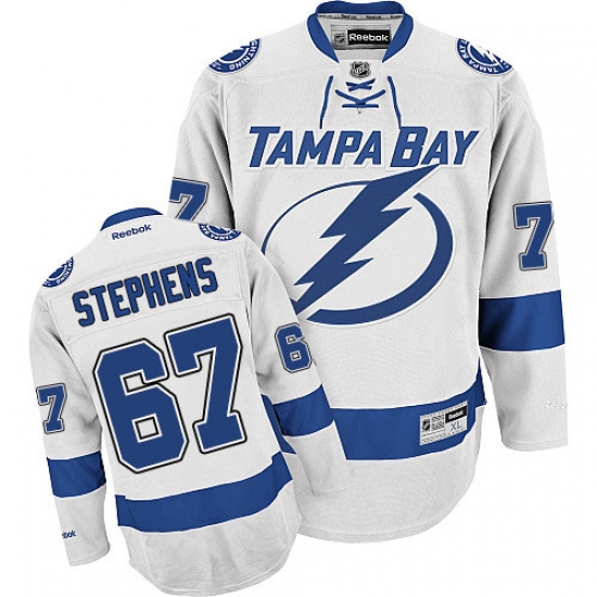 Men's Reebok Tampa Bay Lightning #67 Mitchell Stephens Authentic White Away NHL Jersey - Ujersey