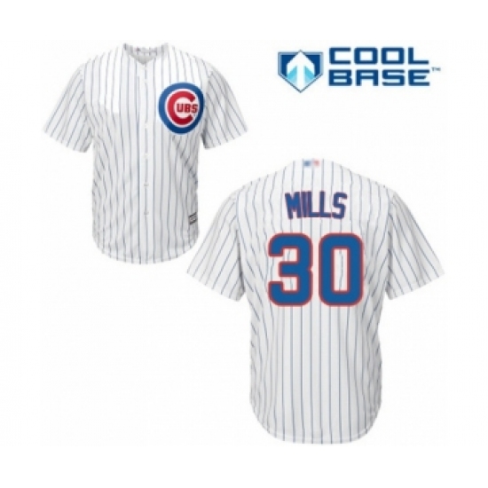 Youth Chicago Cubs #30 Alec Mills Authentic White Home Cool Base Baseball Player Jersey - Ujersey