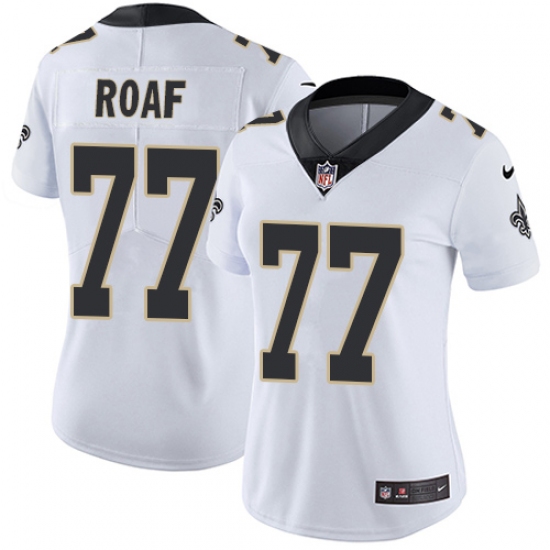 Women's Nike New Orleans Saints #77 Willie Roaf Elite White NFL Jersey