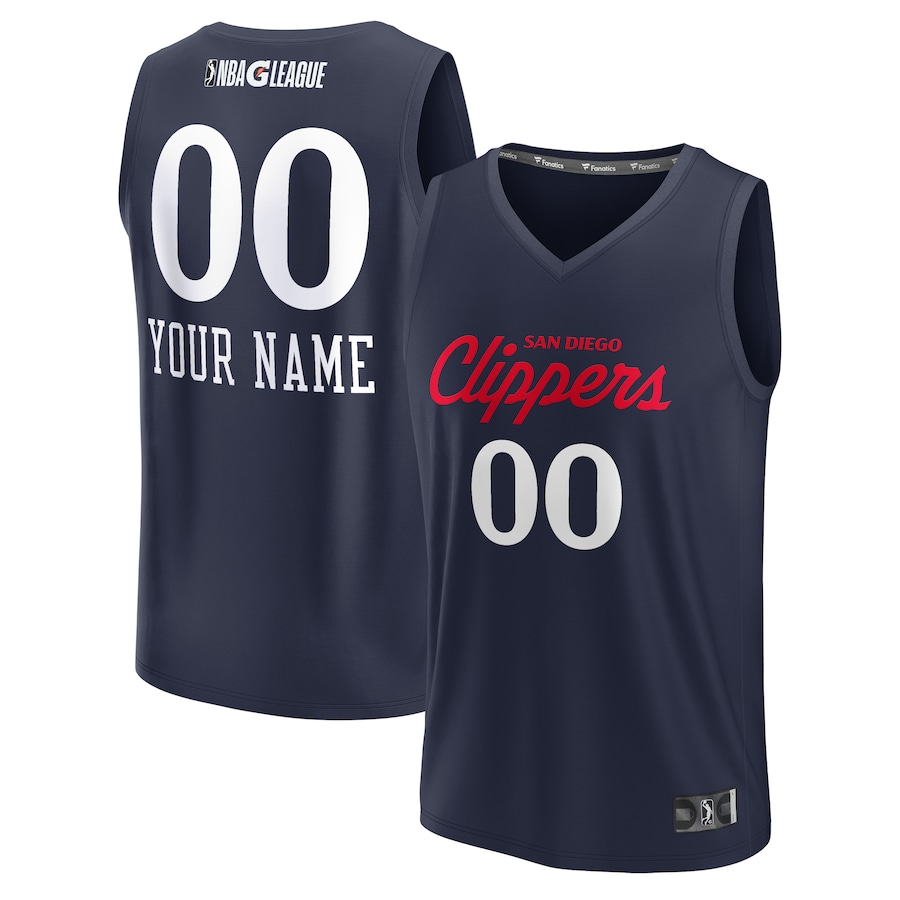 Youth San Diego Clippers Fanatics Navy Fast Break Replica Custom Jersey - Ujersey