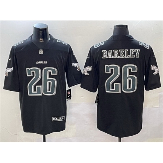 Men's Philadelphia Eagles #26 Saquon Barkley Black Fashion Vapor Untouchable Limited Stitched Football Jersey - Ujersey