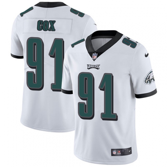 Men's Nike Philadelphia Eagles #91 Fletcher Cox White Vapor Untouchable Limited Player NFL Jersey - Ujersey