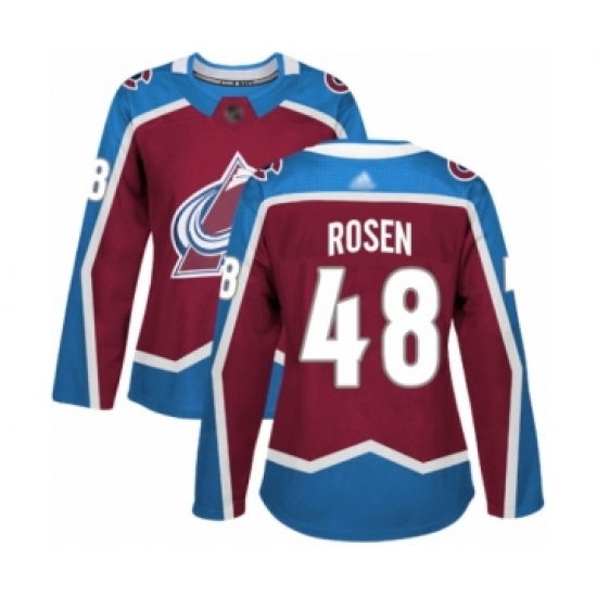 Women's Colorado Avalanche #48 Calle Rosen Authentic Burgundy Red Home Hockey Jersey