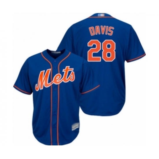 Youth New York Mets #28 J.D. Davis Authentic Royal Blue Alternate Home Cool Base Baseball Player Jersey - Ujersey